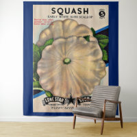 1950s seed packet white squash print