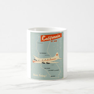 1950s style California "by air" travel poster Coffee Mug