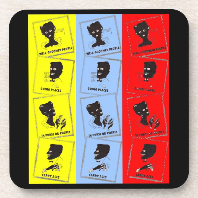 1950s three aces for Ace combs Coaster (Front)