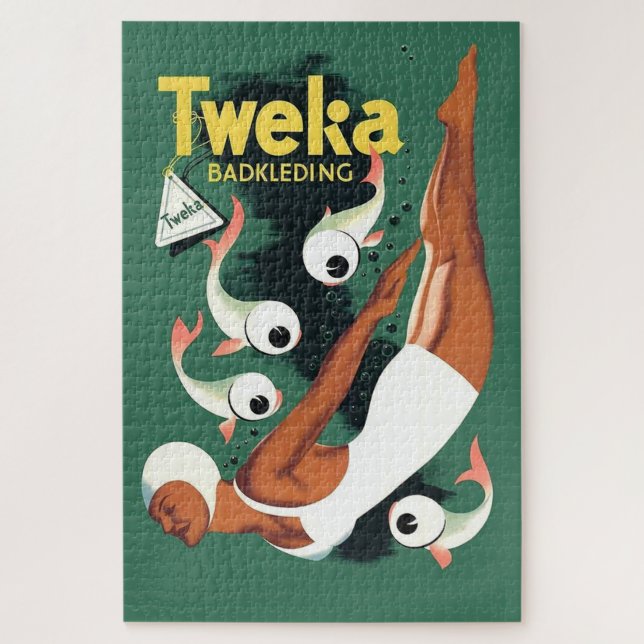 1950s Tweka swimsuit ad Jigsaw Puzzle (Vertical)