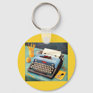 1950s typewriter ad image keychain