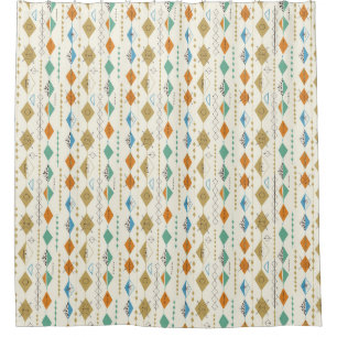 1950s Vintage Atomic Design Shower Curtain