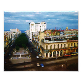 1950's Vintage Cuban Photo PASEO DEL PRADO Havana Print