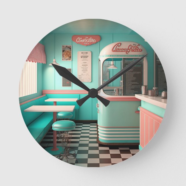 1950s Vintage Diner Clock  (Front)