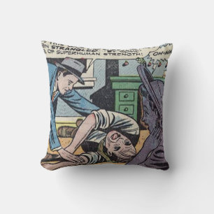 1950s Vintage Horror Comic Best gift for classic Throw Pillow