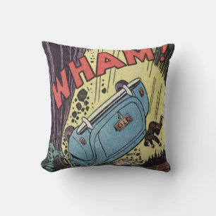 1950s Vintage Horror Comic Best gift for horror Throw Pillow