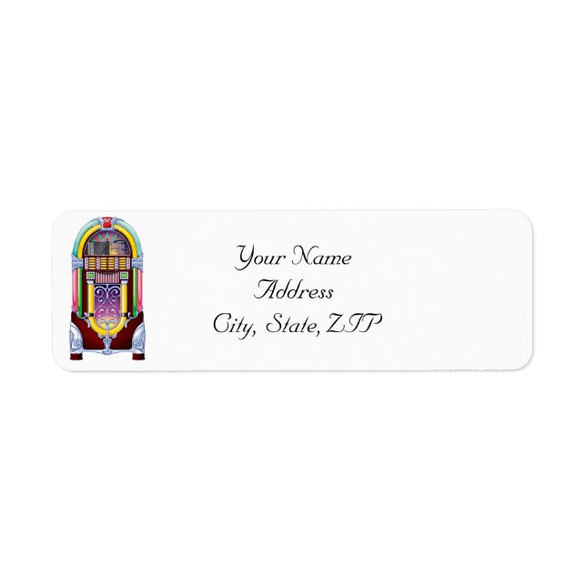 1950s Vintage Jukebox Return Address (Front)