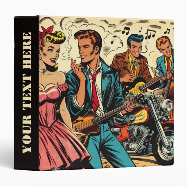 1950s Vintage Rock and Roll Comics Binder (Front/Spine)
