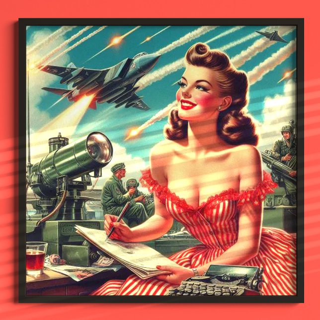 1950s Vintage Woman Illustration Poster (Creator Uploaded)