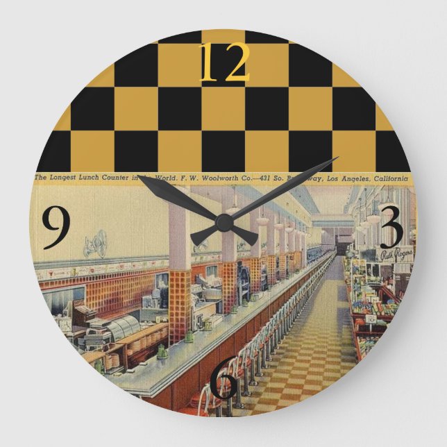1950's Woolworth's Longest Lunch Counter Clock (Front)