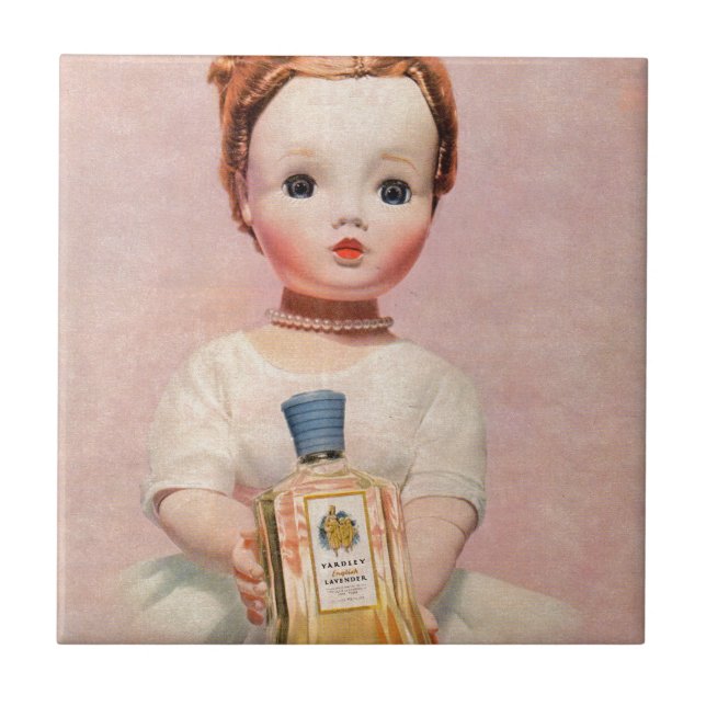 1950s Yardley ad with Madame Alexander doll Tile (Front)
