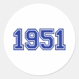 1951 Birthday Classic Round Sticker