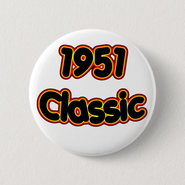 1951 Classic 2 Inch Round Button (Front)