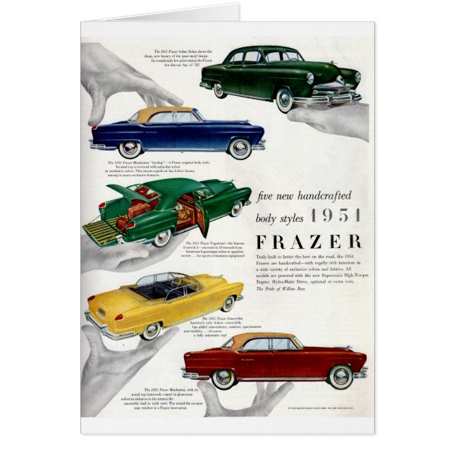1951 Frazer automobile ad (Front)