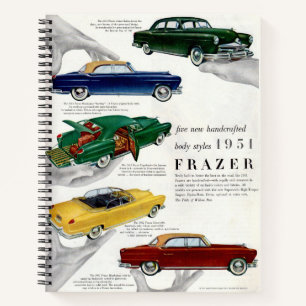 1951 Frazer automobile ad Notebook