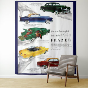 1951 Frazer automobile ad Tapestry