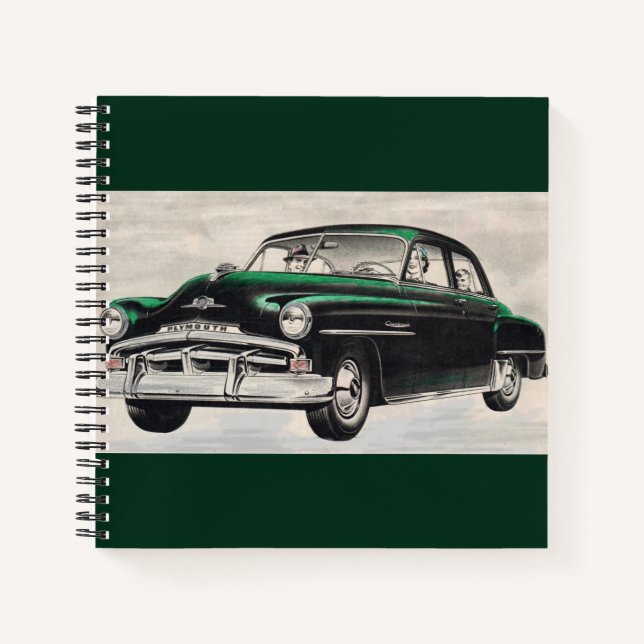 1951 green Plymouth Cranbrook Notebook (Front)
