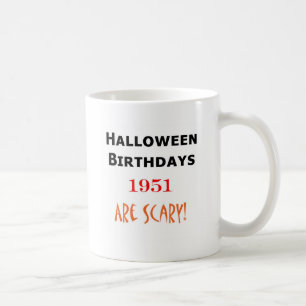 1951 halloween birthday coffee mug