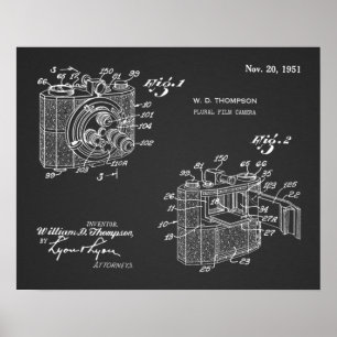 1951 Plural Camera Patent Art Drawing Print