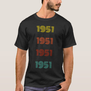 1951 Retro Year Typography T-Shirt