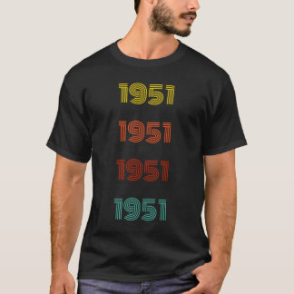 1951 Retro Year Typography T-Shirt