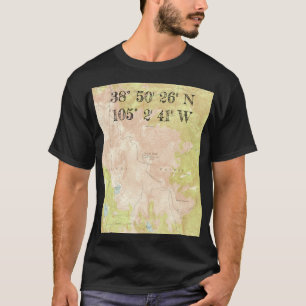 1951 USGS Topo Map of Pikes Peak T-shirt