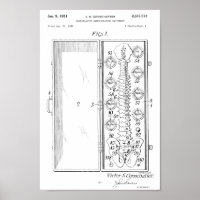 1951 Vintage Chiropractic Spine Patent Art Print