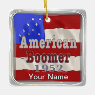 1952 Baby Boomer Birthday custom ornaments 