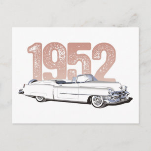 1952 Cadillac Coupe De Ville, white convertible Postcard