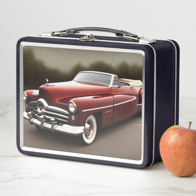1952 Classic Car Metal Lunch Box (In Situ)