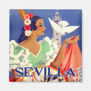 1952 Feria de Sevilla vintage travel Magnet