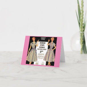 1953 Gimbels Subway Store dress ad Card
