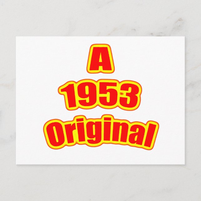 1953  Original Red Postcard (Front)