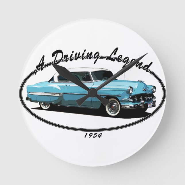 1954 Bel Air Blue Round Clock (Front)