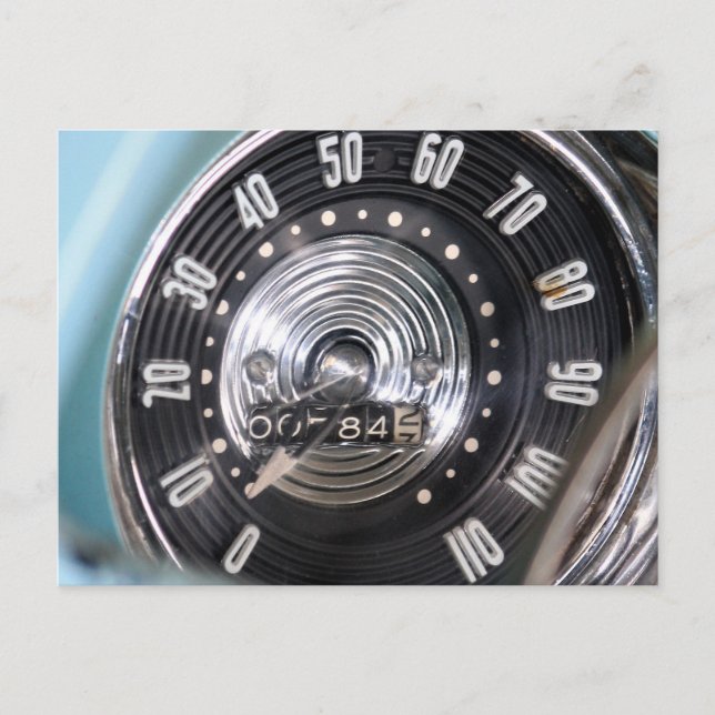 1954 Classic Car Speedometer Postcard (Front)