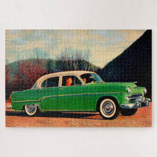 1954 Dodge Royal V8 in green Jigsaw Puzzle
