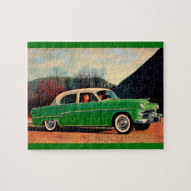 1954 Dodge Royal V8 in green Jigsaw Puzzle (Horizontal)