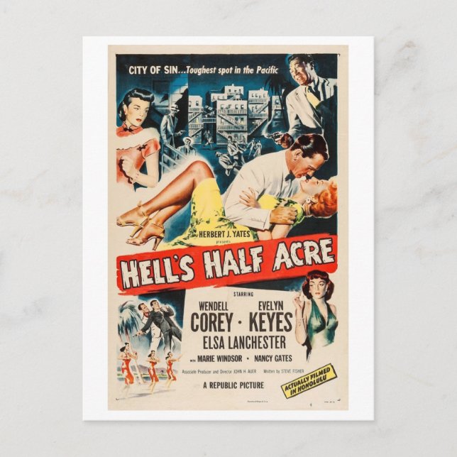 1954 film Hell's Half Acre Postcard (Front)