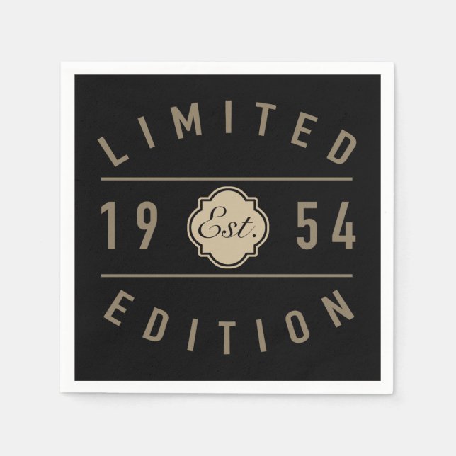 1954 Limited Edition 70th Birthday Napkin (Front)