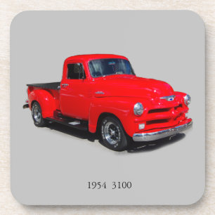1954 red 3100 pickup coasters