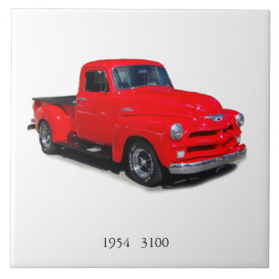 1954 red 3100 pickup tile