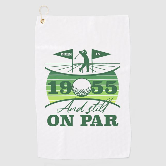 1955 70th Birthday Golf Humour Towel (Front)