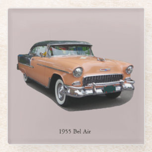 1955 Brown Bel Air Glass Coaster