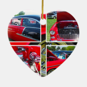 1955 Chevrolet Sedan Collage Ceramic Ornament