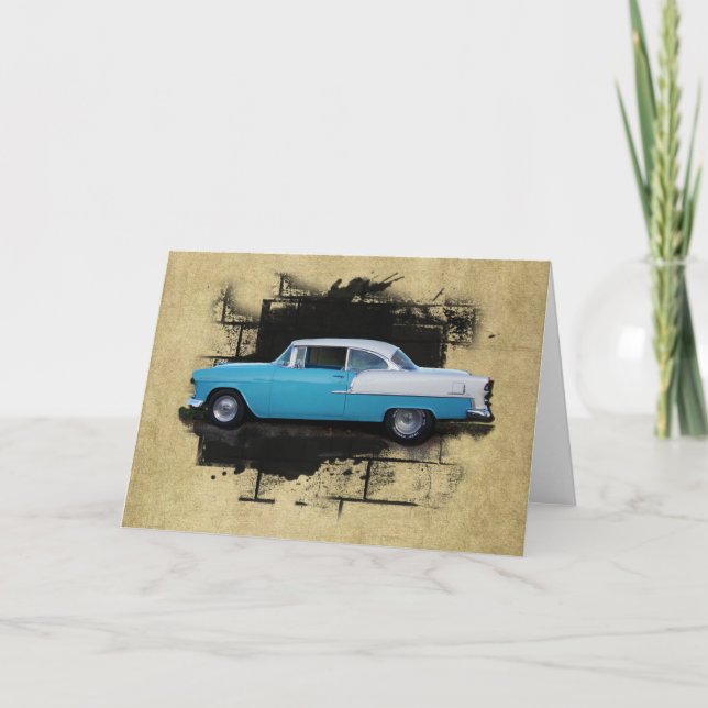 1955 Chevy Bel Air- Classic Cars- Card (Front)