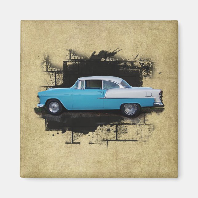 1955 Chevy Bel Air - Voitures Classiques - Magnet (Devant)