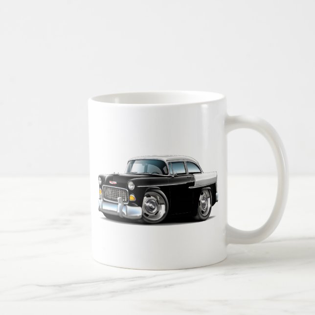 1955 Chevy Belair Black-White Car Coffee Mug (Right)
