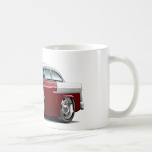 1955 Chevy Belair Maroon-White Car Coffee Mug