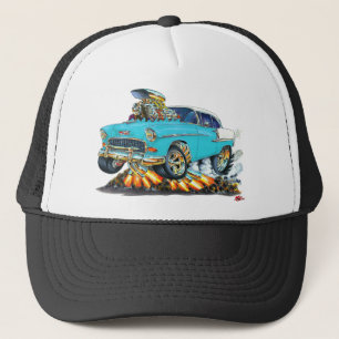 1955 Chevy Belair Turquoise Car Trucker Hat