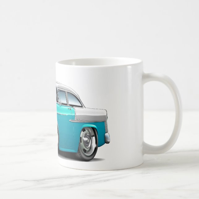 1955 Chevy Belair Turquoise-White Car Coffee Mug (Right)